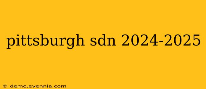 pittsburgh sdn 2024-2025