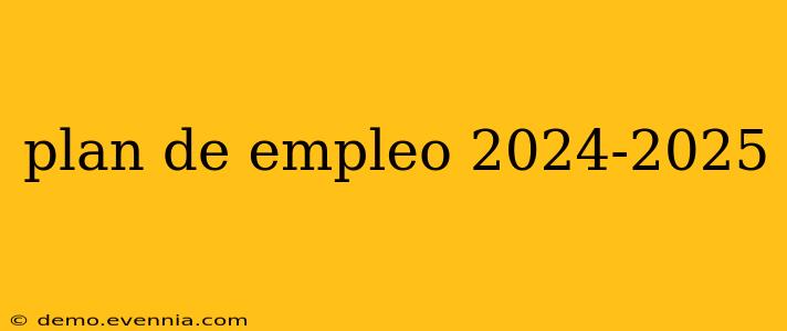 plan de empleo 2024-2025