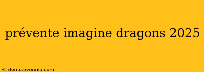 prévente imagine dragons 2025