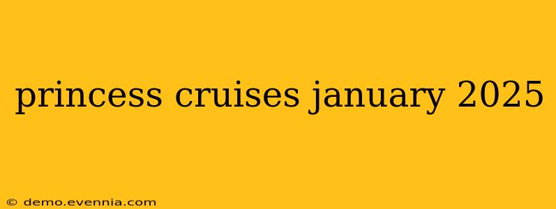 princess cruises january 2025