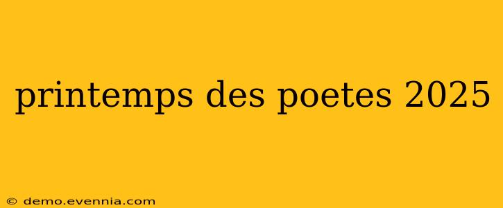 printemps des poetes 2025