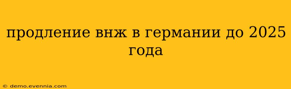 продление внж в германии до 2025 года