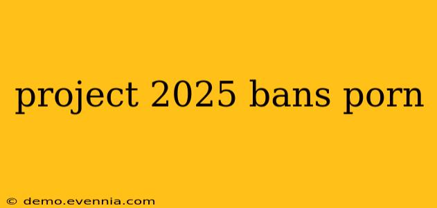 project 2025 bans porn