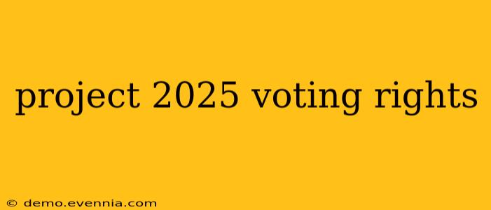 project 2025 voting rights