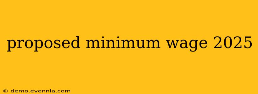 proposed minimum wage 2025