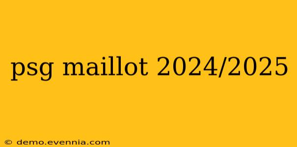 psg maillot 2024/2025