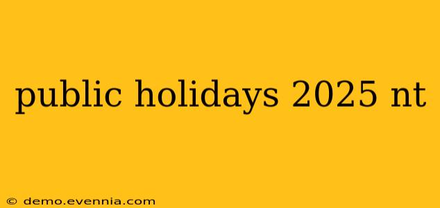 public holidays 2025 nt