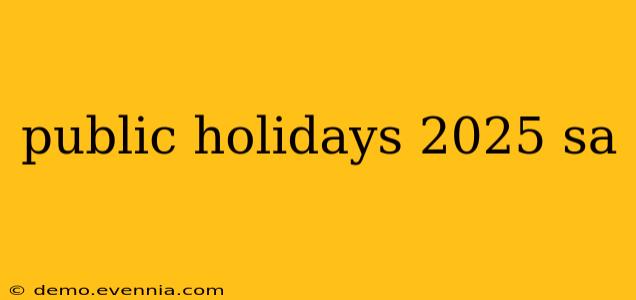 public holidays 2025 sa