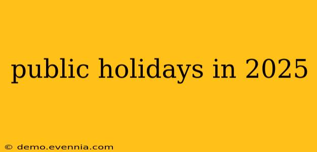 public holidays in 2025