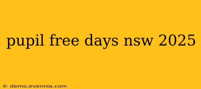 pupil free days nsw 2025