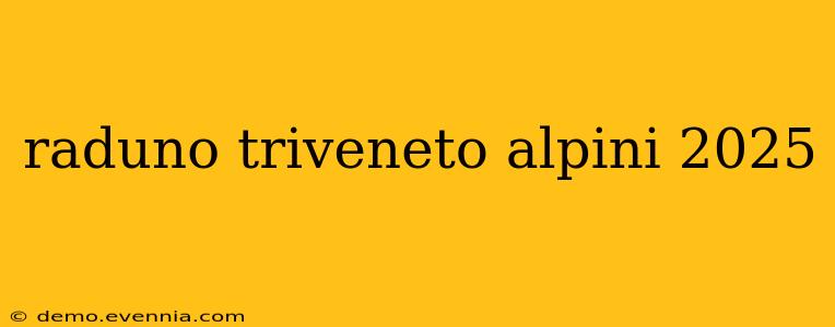 raduno triveneto alpini 2025