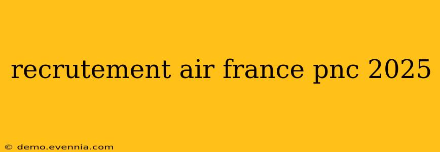 recrutement air france pnc 2025