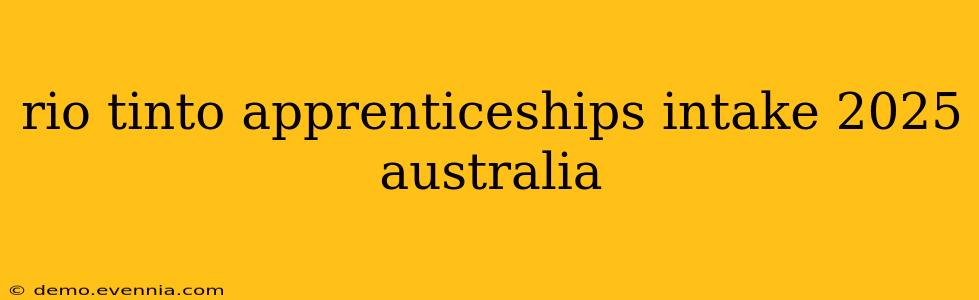 rio tinto apprenticeships intake 2025 australia