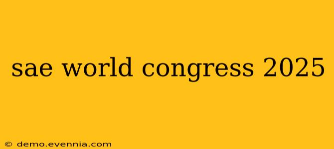 sae world congress 2025