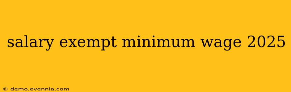 salary exempt minimum wage 2025