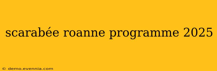 scarabée roanne programme 2025