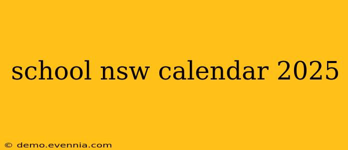 school nsw calendar 2025