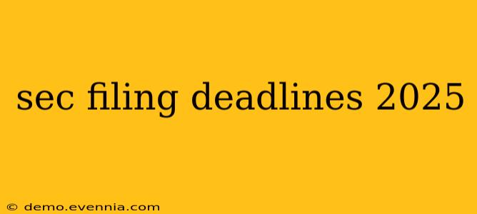 sec filing deadlines 2025