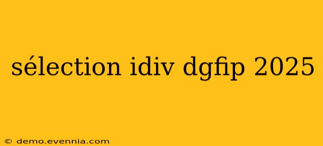 sélection idiv dgfip 2025