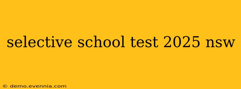 selective school test 2025 nsw