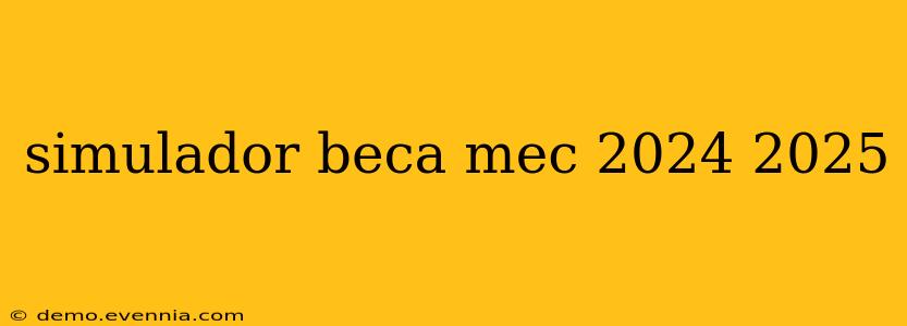 simulador beca mec 2024 2025