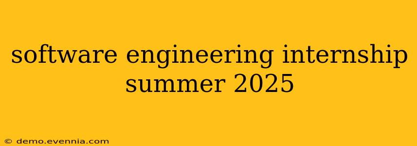 software engineering internship summer 2025