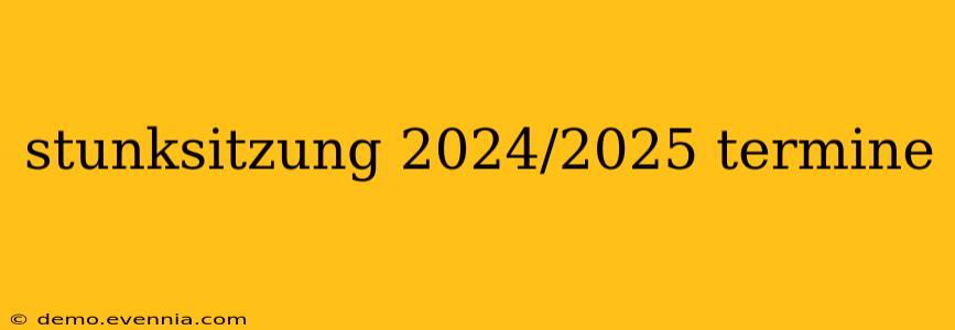 stunksitzung 2024/2025 termine