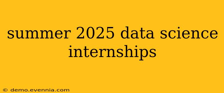 summer 2025 data science internships