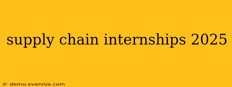 supply chain internships 2025