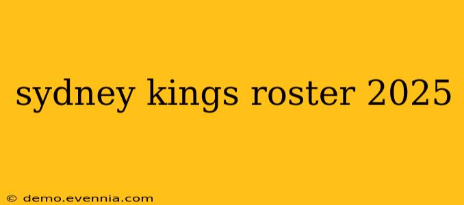 sydney kings roster 2025