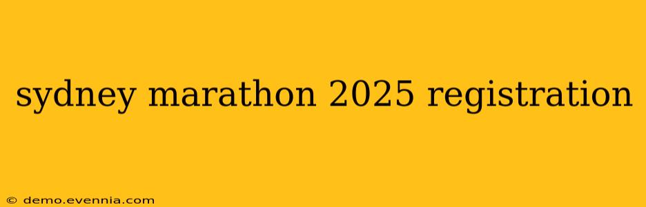 sydney marathon 2025 registration