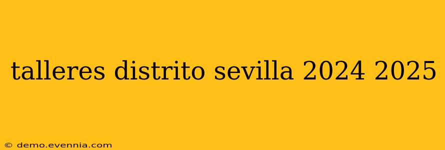 talleres distrito sevilla 2024 2025