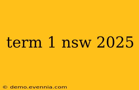 term 1 nsw 2025