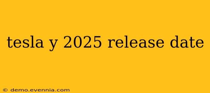 tesla y 2025 release date