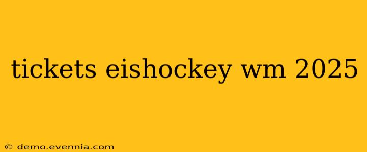 tickets eishockey wm 2025