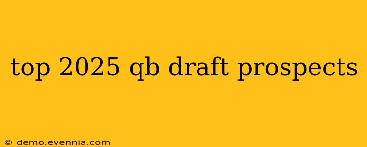 top 2025 qb draft prospects