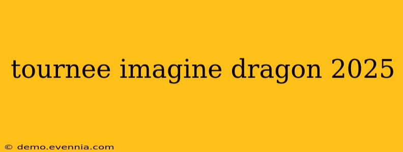 tournee imagine dragon 2025