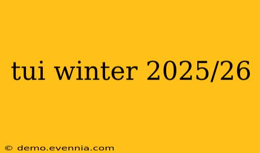 tui winter 2025/26