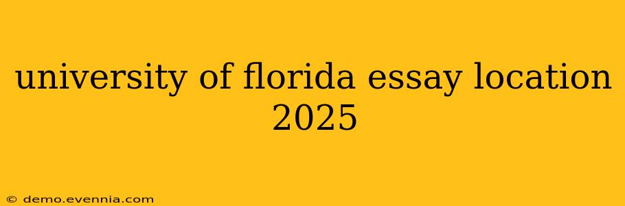 university of florida essay location 2025