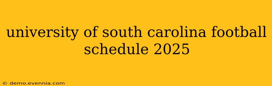 university of south carolina football schedule 2025