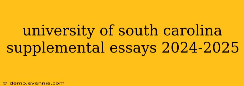 university of south carolina supplemental essays 2024-2025