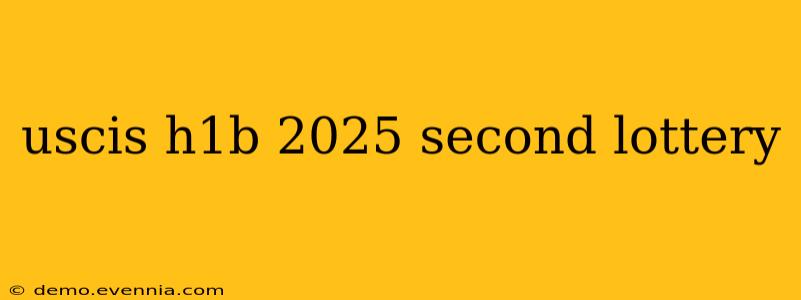 uscis h1b 2025 second lottery