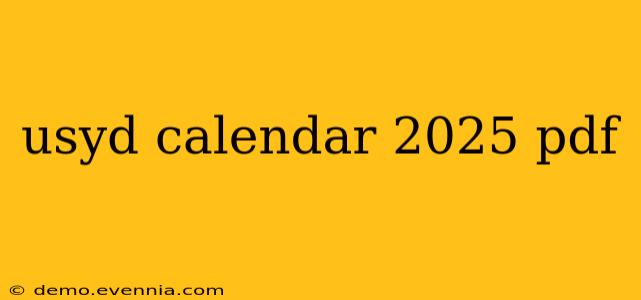 usyd calendar 2025 pdf