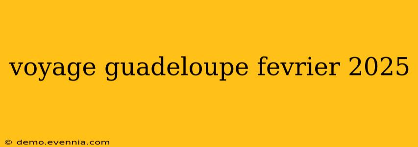 voyage guadeloupe fevrier 2025