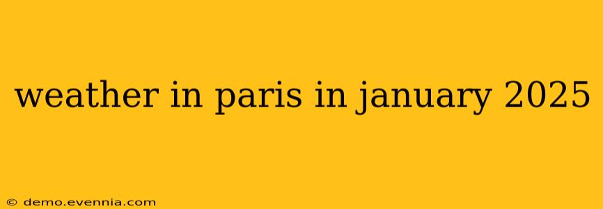 weather in paris in january 2025