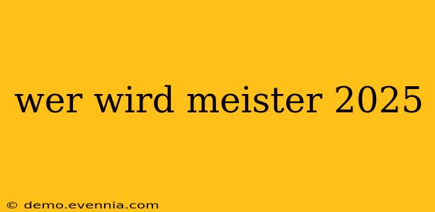 wer wird meister 2025