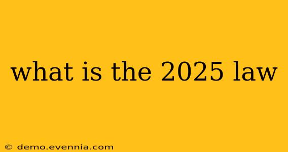 what is the 2025 law