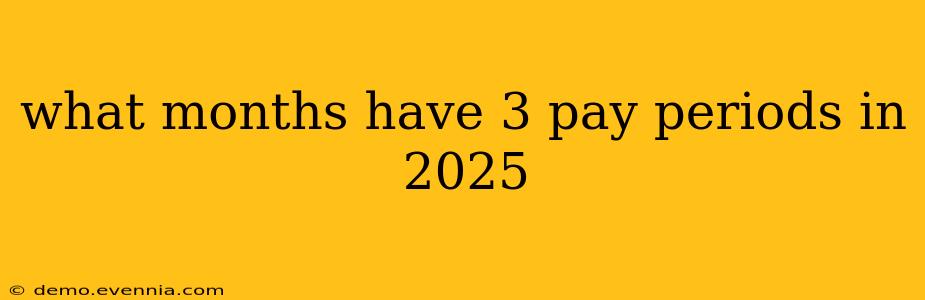 what months have 3 pay periods in 2025