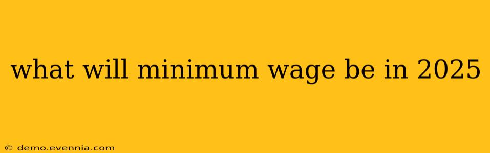 what will minimum wage be in 2025