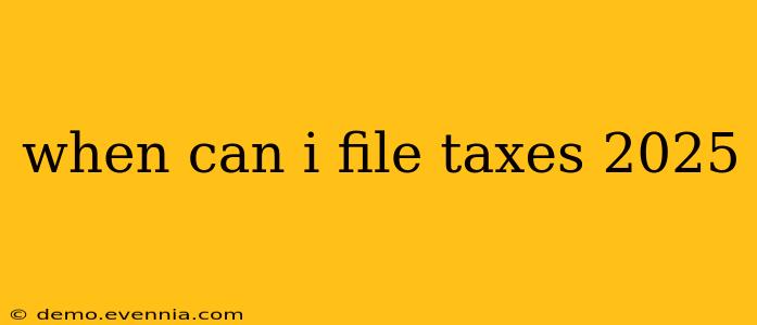 when can i file taxes 2025